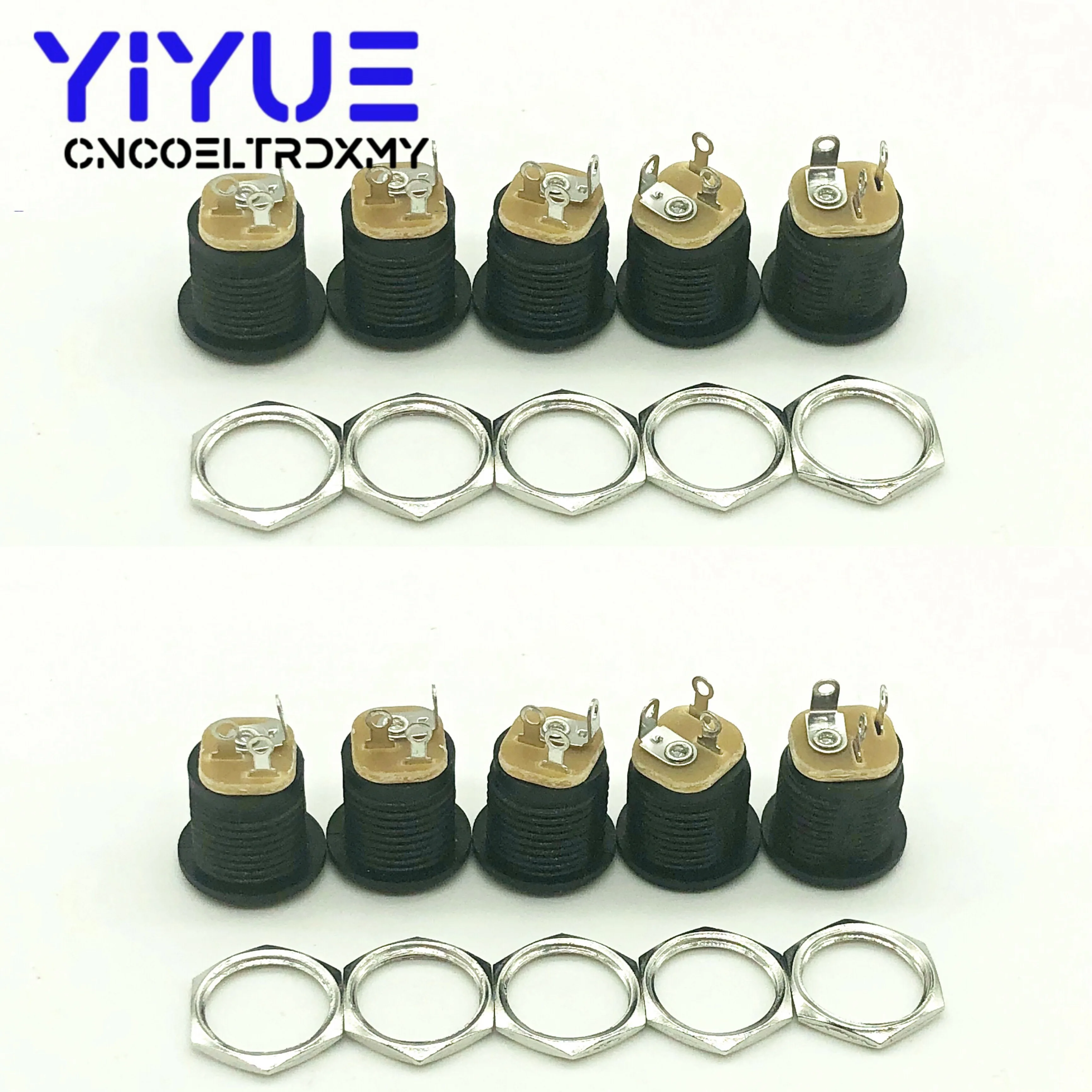 

10Pcs/lot DC-022 5.5-2.1 / 5.5 x 2.1mm DC Power Socket/ DC Connector Panel Mounting DC022
