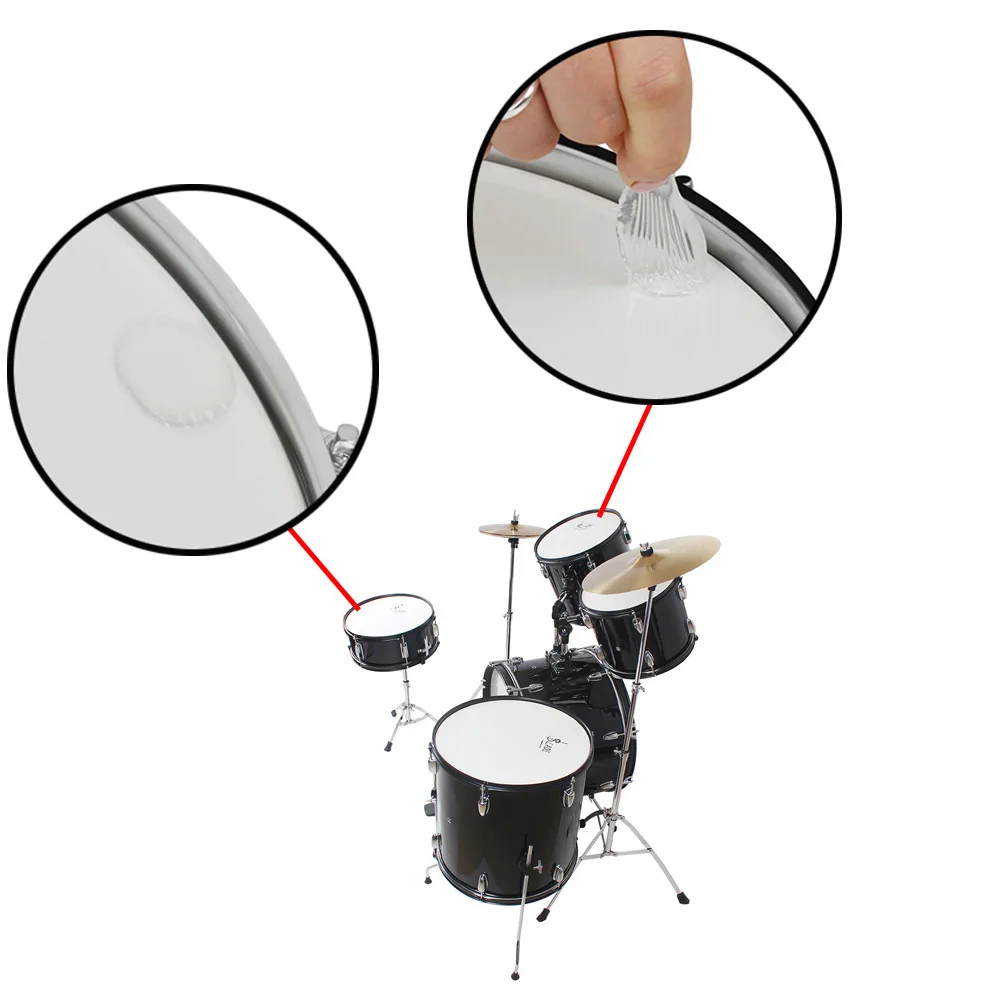 Прочный барабанный демпфер многоразовый глушитель Snare Mute Pad 6 шт./компл. гель практичный|Детали и аксессуары| |