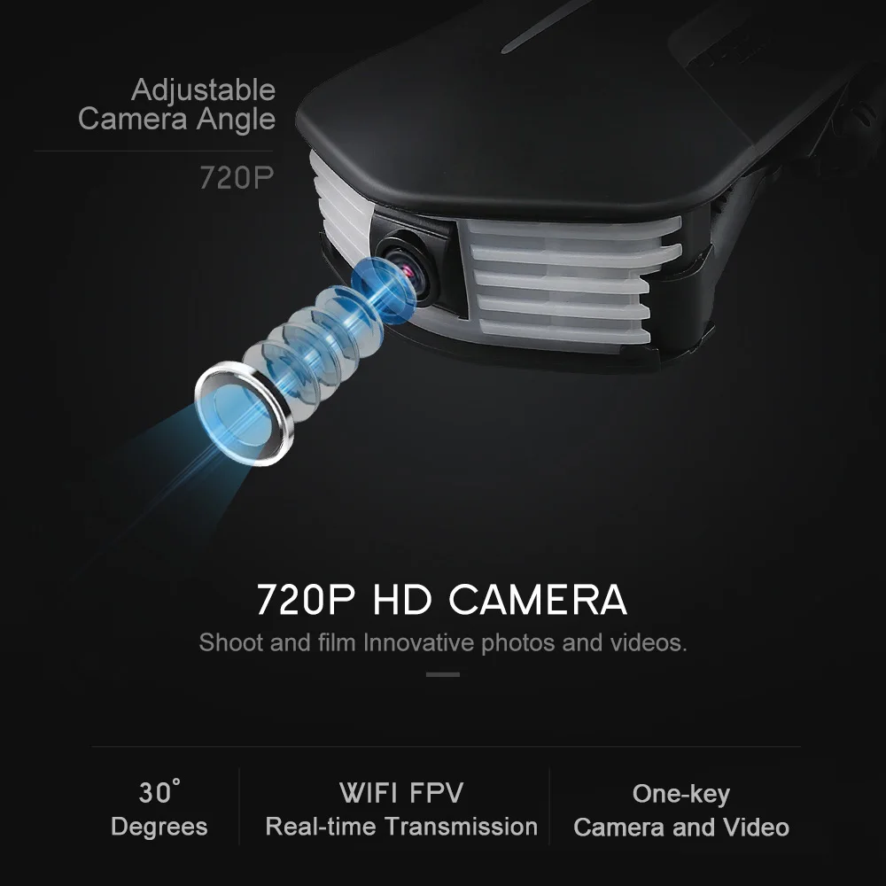 JJRC H37 мини складной Дрон с 720P HD WI-FI Камера селфи карманные беспилотники