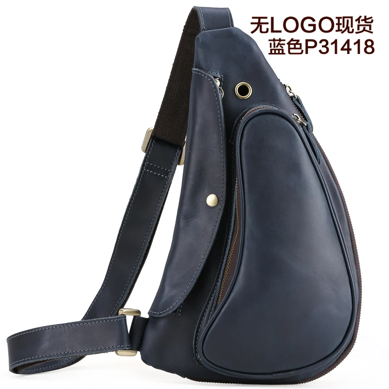 

Genuine leather Waist Belt Bag Men Leather Shoulder Men Chest Bags Fashion Travel Crossbodys Bag Man Messenger Bag Male