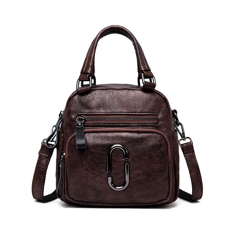 Коричневый Для женщин Messenger плечо Crossbody Сумки Кожа Роскошные дизайнерские женские сумки многофункциональный Женский Сумки маленькая сумочка для девочек - Цвет: Коричневый