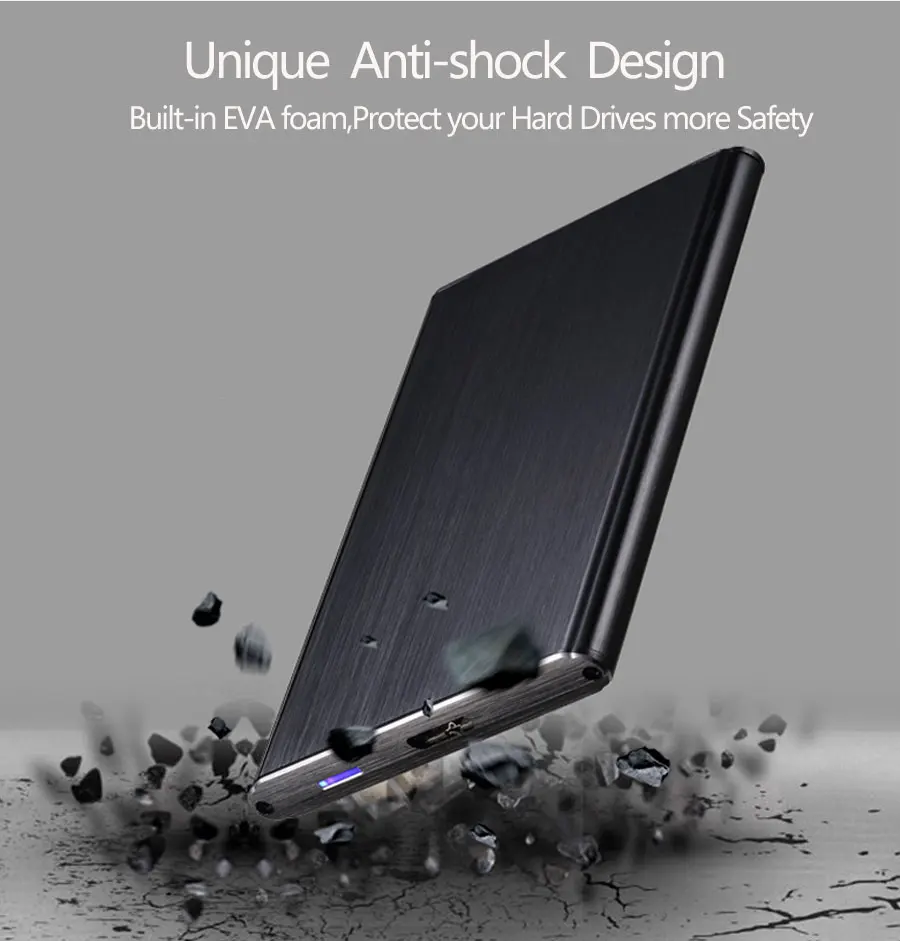 Ультратонкий 7 мм алюминиевый 2," 6 Гбит/с SATA III к USB3.0 Внешний HDD/SSD корпус жесткого диска/чехол для ноутбука/настольного компьютера Macbook