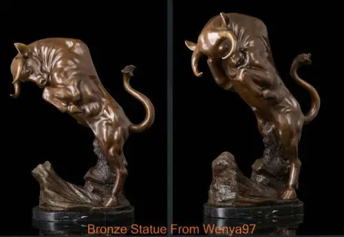 Красивые художественные украшения животных крупного рогатого скота Бронзовая