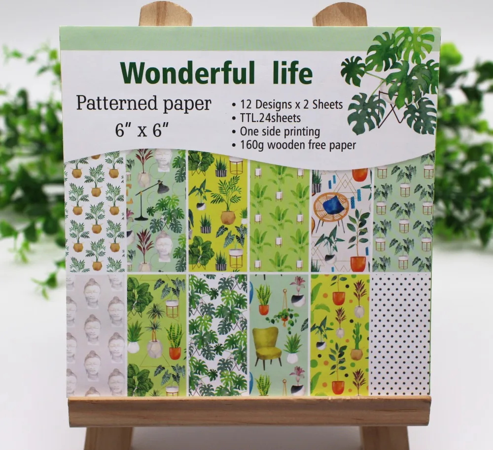 

Wonderful life 6Inch Single-side Patterned Paper Origami Art Background Paper Card Making DIY Scrapbooking Paper Craft