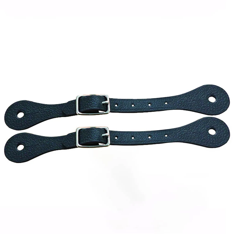 Strap ( black ) Ездовые шпоры с кожаным ремешком для верховой езды в античном западном стиле; ручная работа; декоративные ботинки для верховой езды; оборудование для скачек - Цвет: Strap ( black )