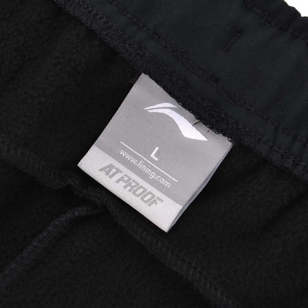 Li Ning мужские тренировочные брюки из теплого флиса с 3D облегающей подкладкой