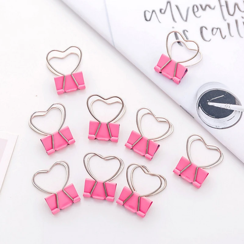 5 шт./лот розовый любовь студенческие зажимы файл клип Организатор papelaria kawaii
