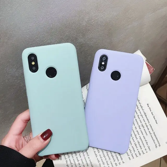 Чехол для Xiaomi Mi 8 с шелковистым мягким сенсорным покрытием жидкий силиконовый
