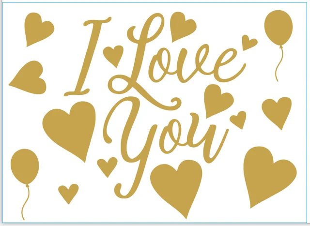 gold I love you 1 шт. Bobo наклейка в виде шара пузырьковый прозрачный гелий воздушный шар День рождения украшение Свадьба День святого Валентина детский душ вечерние сувениры - Цвет: gold I love you