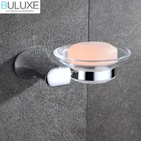 BULUXE Brass Bathroom Accessories Wall Mounted Soap Dish Holder Bath Acessorios de banheiro Soap Box HP7717