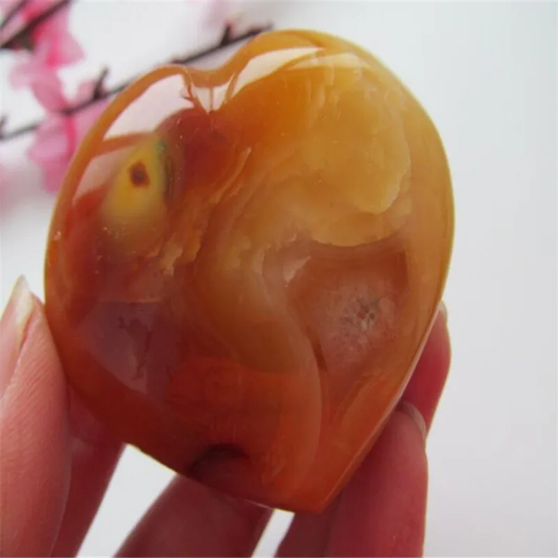 

Native Madagascar mineral crystal protostone, agate heart, crystal heart