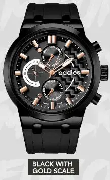 Black and gold Роскошные мужские деловые наручные часы, мужские кварцевые часы 50 м, водонепроницаемые военные деловые наручные часы, часы Addies - Цвет: Black and gold