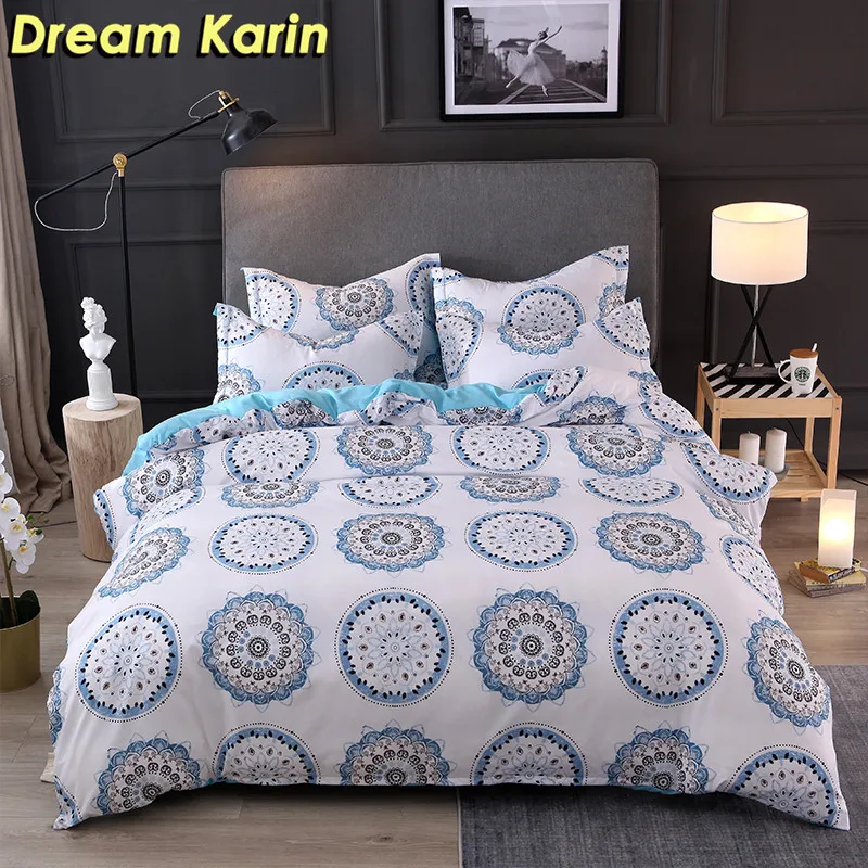Dream Karin Modern Quilt Cover Sets Adult Soft Bedding Set Duvet Covers Geometric Size Single Double Full Queen King | Дом и сад