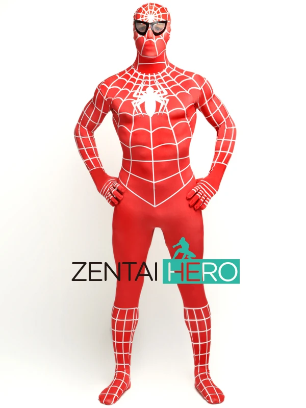 ZentaiHero красное Мужское боди супергерой Человек-паук костюм 2017 Хэллоуин косплей