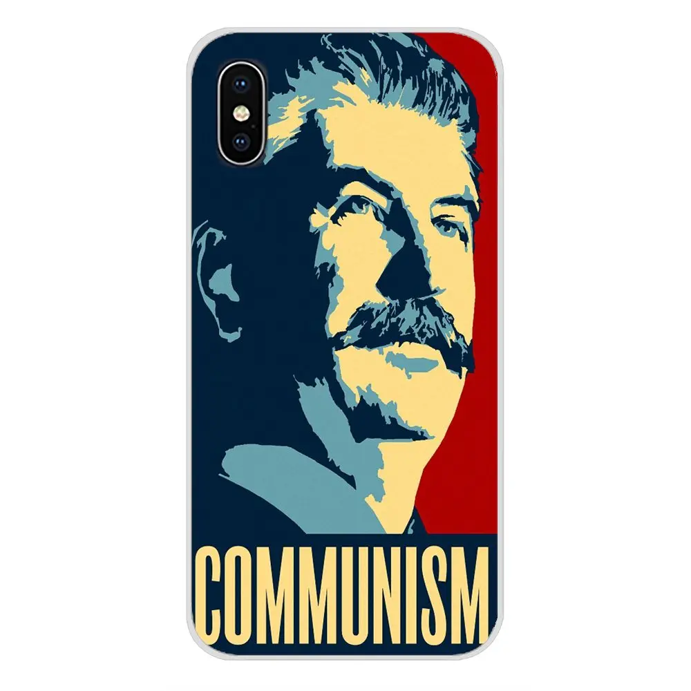 Аксессуары чехлы для телефонов советские сталинские гибкие Чехлы Apple iPhone X XR XS MAX 4
