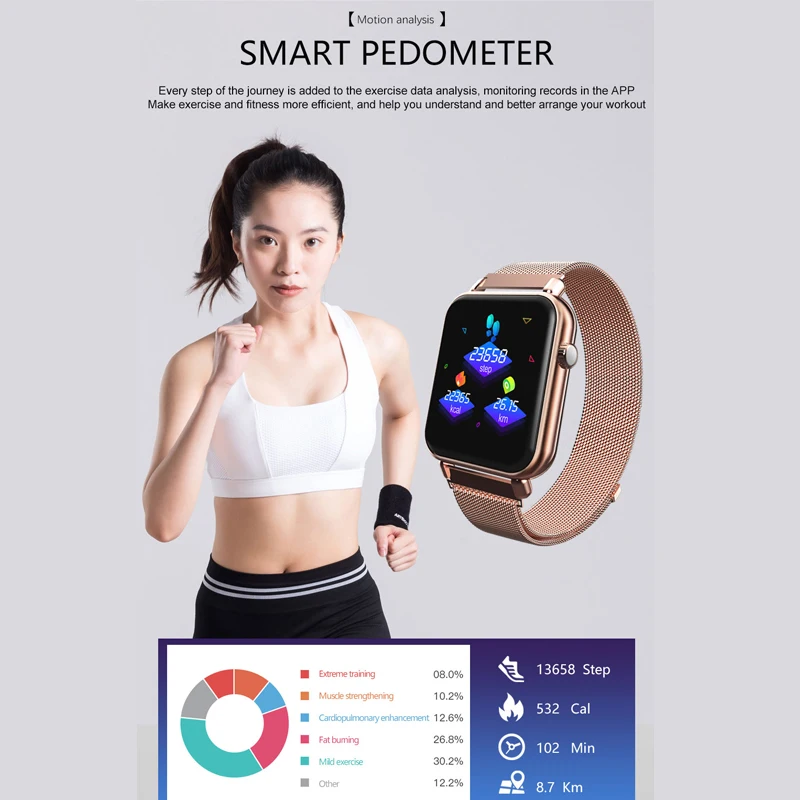 Fitness Tracker Smart Watch Sport Waterproof Smartwatch Heart Rate Monitor Blood Pressure SmartWatch For Android IOS Series 4 |