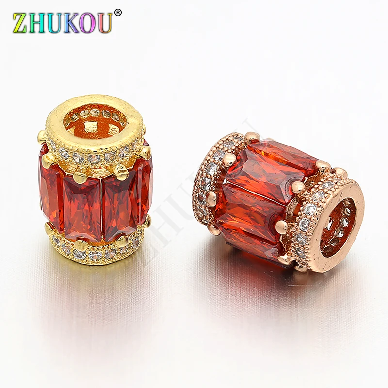 9*12mm Brass Cubic Zirconia Charms Beads DIY Women Necklace Pendant Jewelry Accessory Findings Hole:4.8mm Model: VZ95 | Украшения и