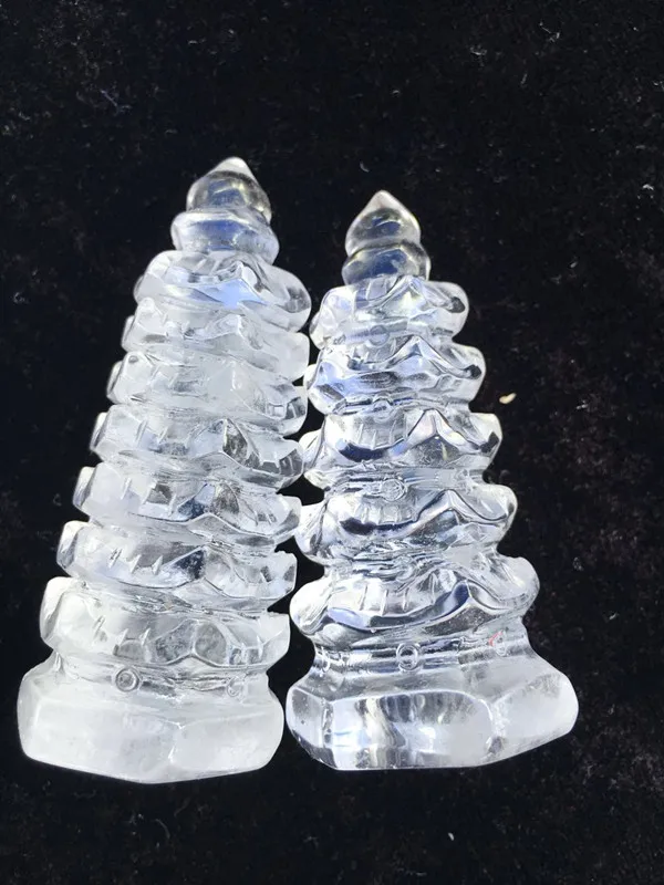 

5-6cm natural clear crystal tower wenchang tower buddhist products, household decoration