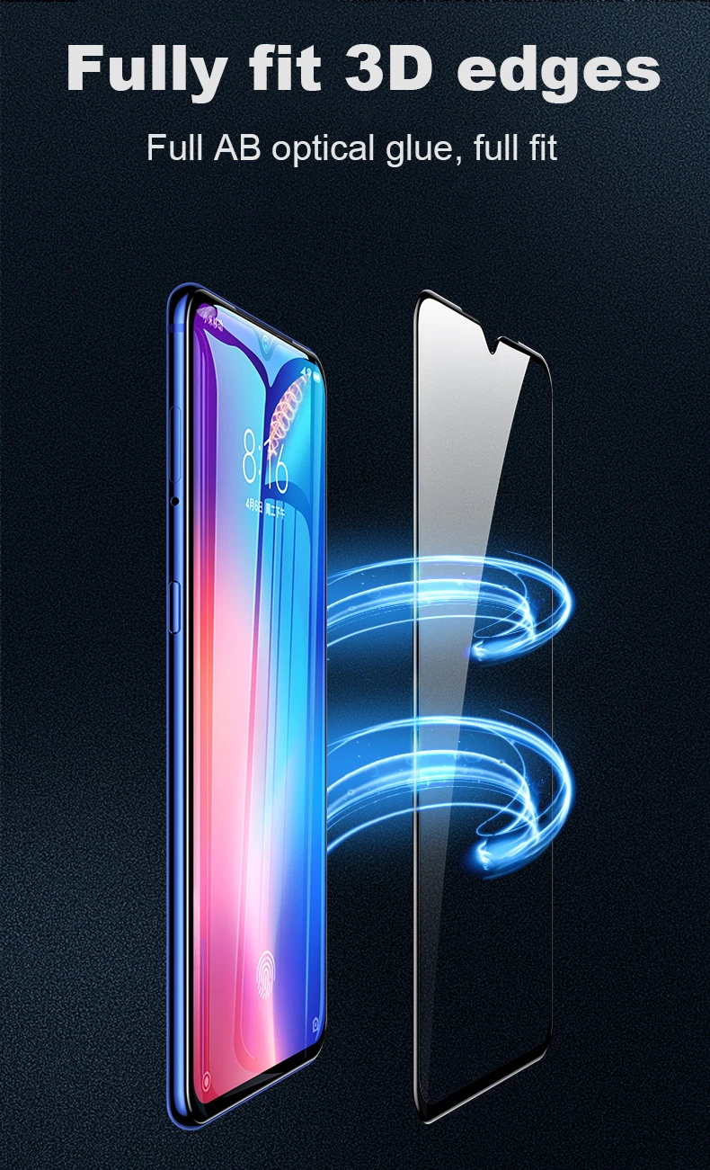 KEYSION 3D полное покрытие закаленное стекло для Xiaomi mi 9 Защитная стеклянная пленка для экрана защитное стекло 9H для Xiao mi Rd mi Note 7