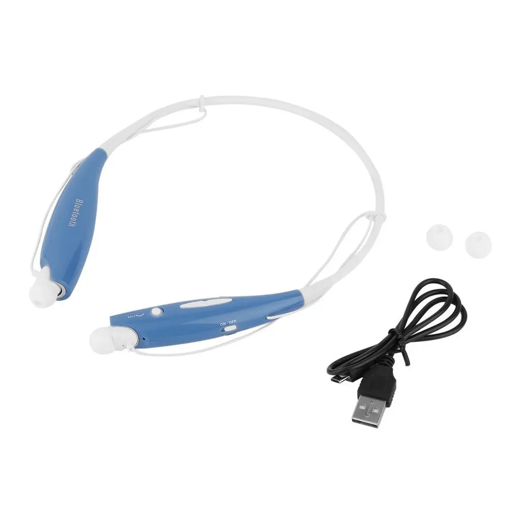 HV800, Спортивная стерео bluetooth-гарнитура, беспроводные наушники, наушники с шейным ремешком, стильные наушники, Bluetooth, для мобильного телефона - Цвет: Синий