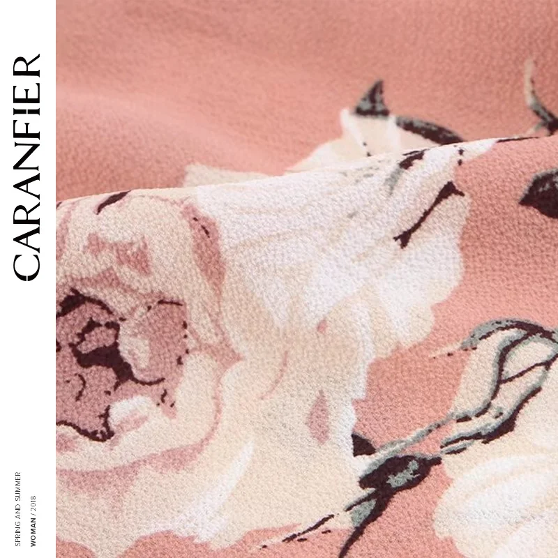 Caranfier Винтаж Этническая Цветочный принт Широкие штаны Для женщин Высокая Талия