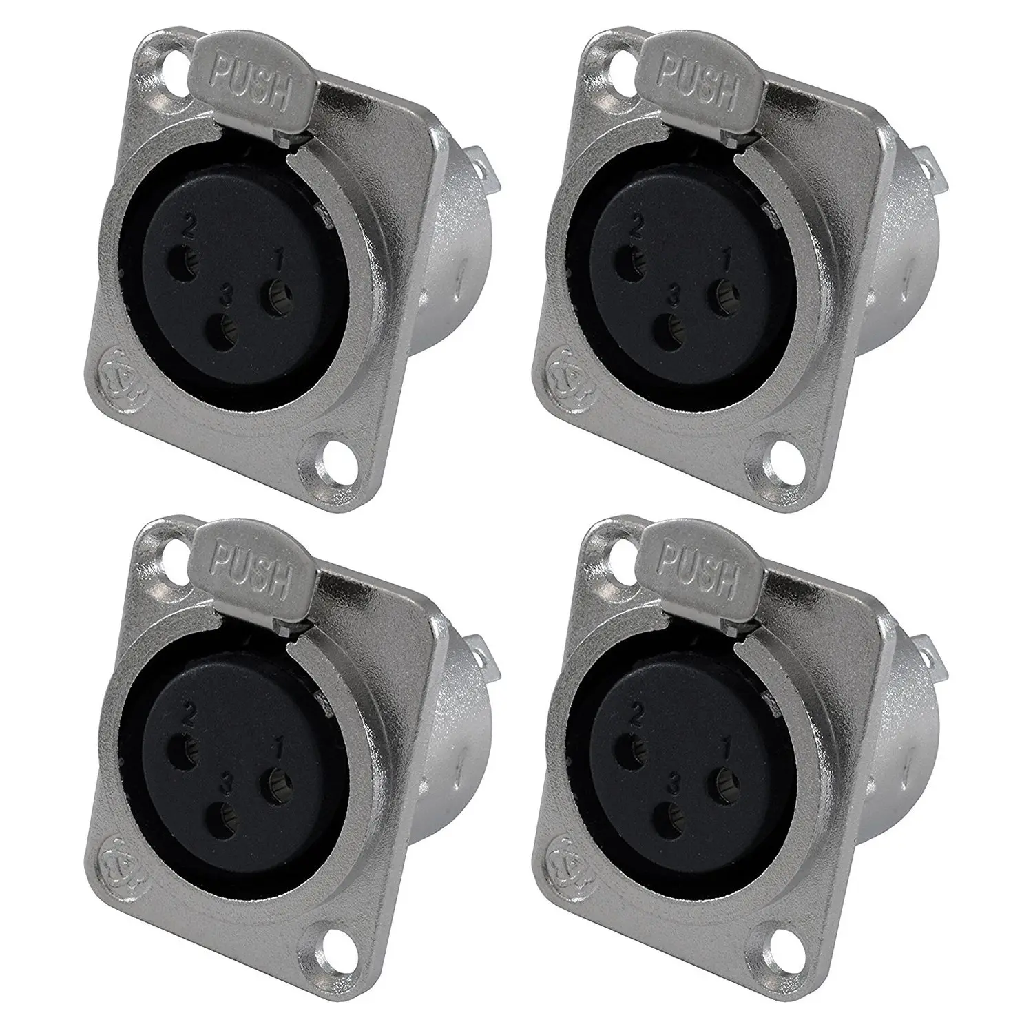Гнездовой разъем XLR 3 Pin-Panel Mount Jacks D серии размер XLR-F-4 в упаковке | Обустройство дома