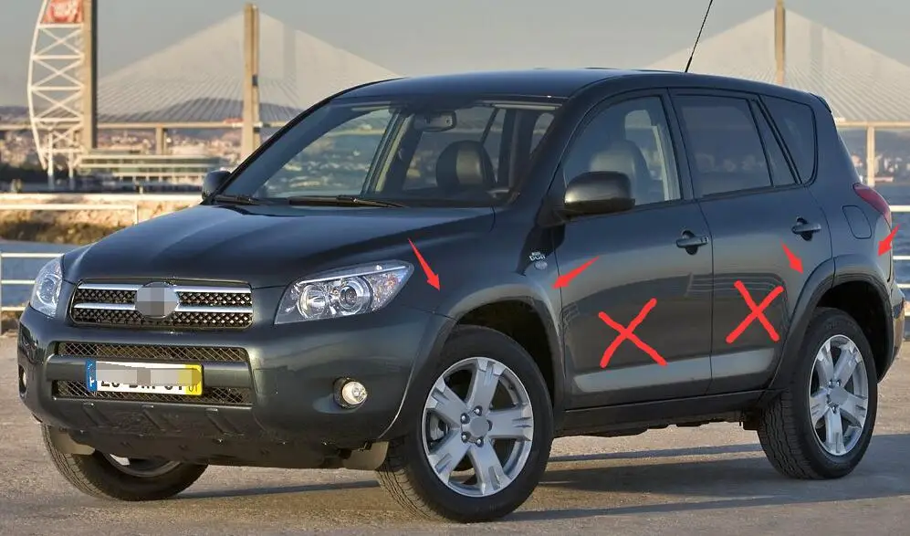 Для Toyota RAV4 нет с расклешенными рукавами 2006-2012 Декодер каналов кабельного телевидения брызговики брызговик крыло брызговиков 2007 2008 2009 2010 2011