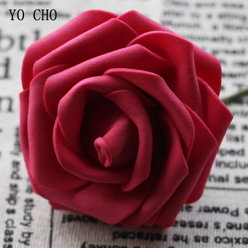 YO CHO 50 шт. большие цветы из пенопласта розы искусственный цветок розовый стена для