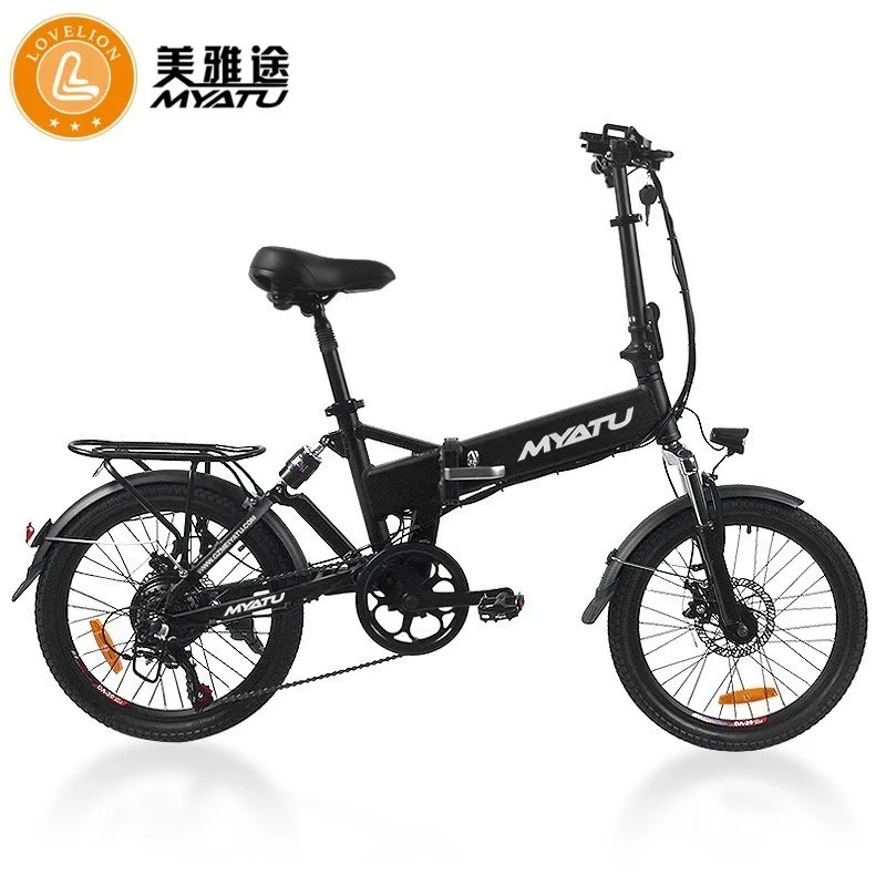 MYATU portable foldable Red adult Electric Power bike Belt 250w Lithium Battery Bicycle With pedal ebike LOVELION EU scooter | Спорт и