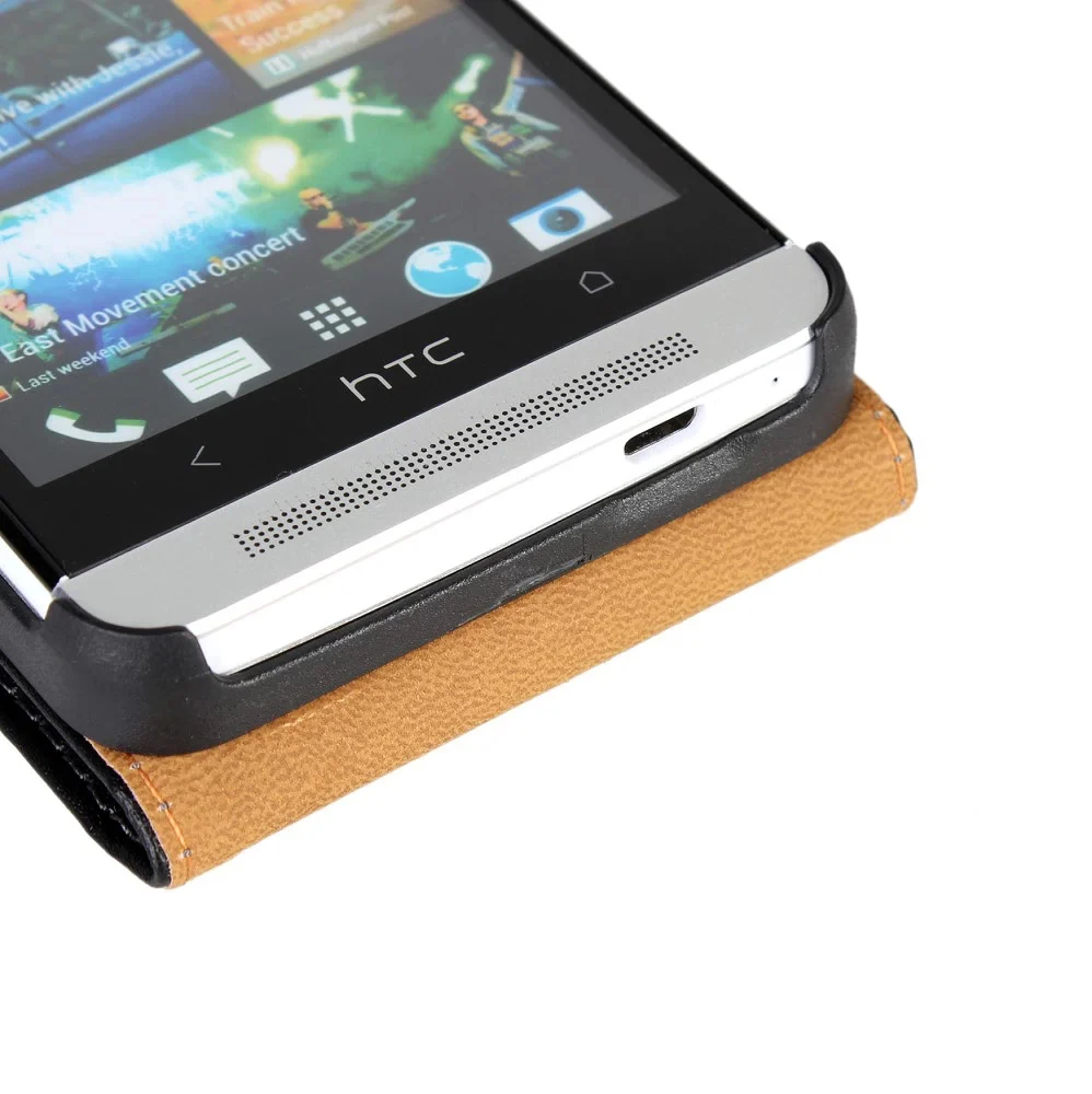Вертикальный флип-чехол s для htc One M7 кожаный магнитный флип-чехол для телефона
