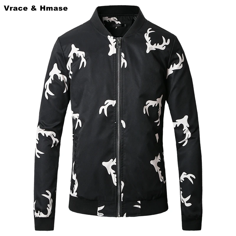 

Chinese style animal pattern printing business casual fashion jacket New arrival 2017 quality boutique winter jacket men M-5XL