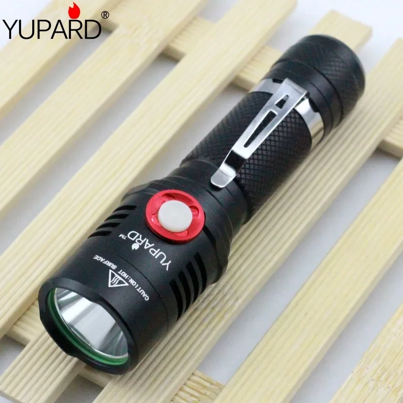 Фонарик YUPARD XM-L2 T6 светодиодный 18650 с аккумулятором и плавным затемнением