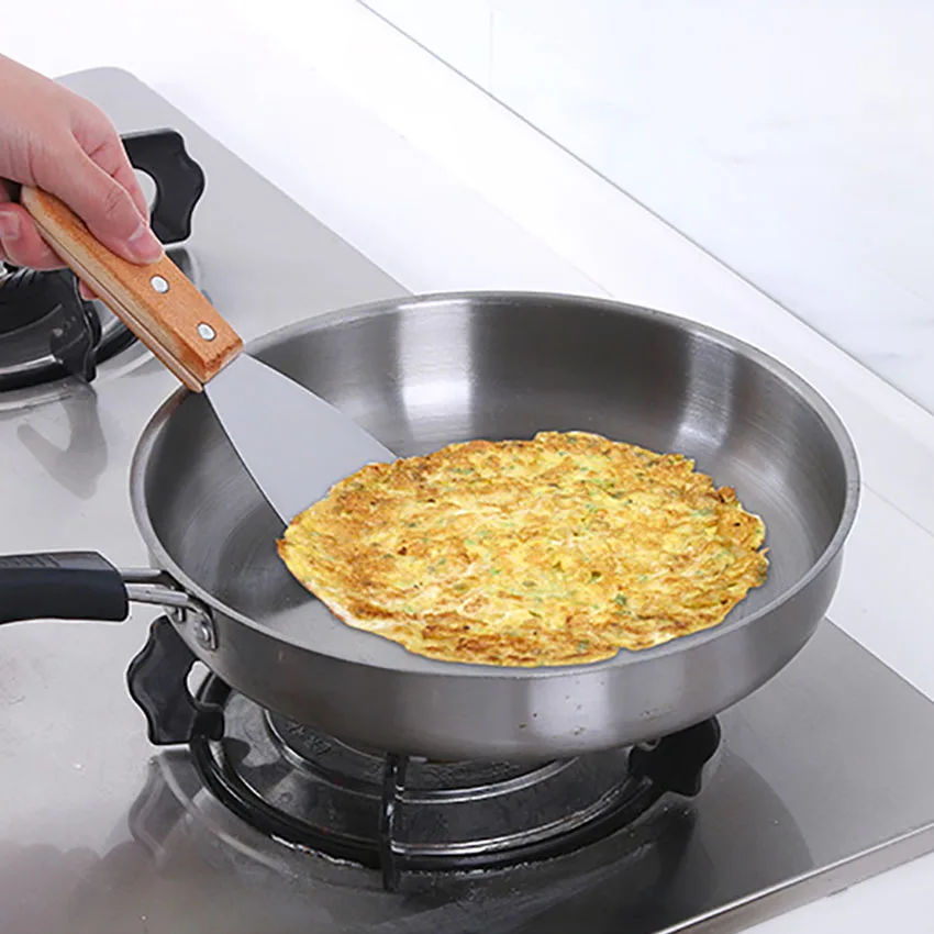 Лопатка для пиццы из нержавеющей стали металлическая кулинарная лопатка с