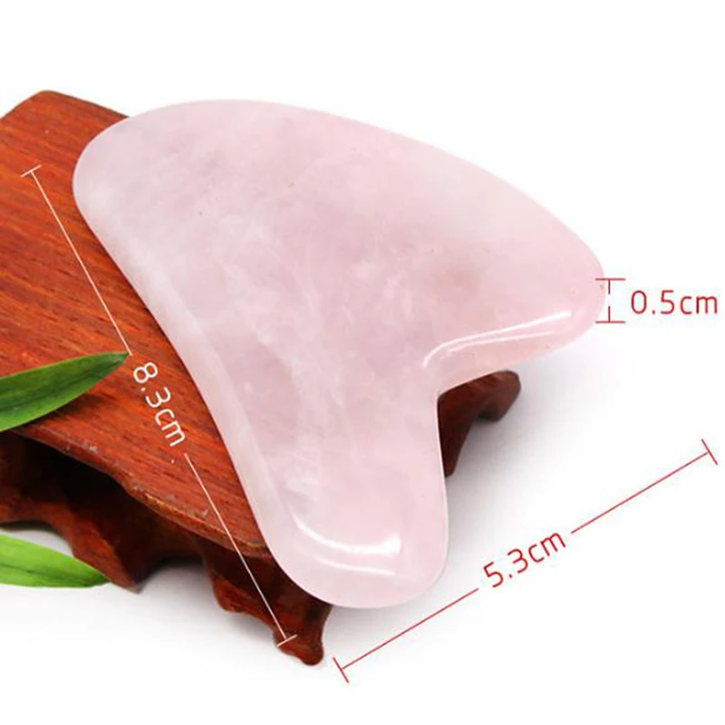 V Форма Gua Sha Нефритовый камень глубокое иглоукалывание массаж лица нефрит для лица массажер для глаз натуральные камни Guasha Инструмент розовый кварц