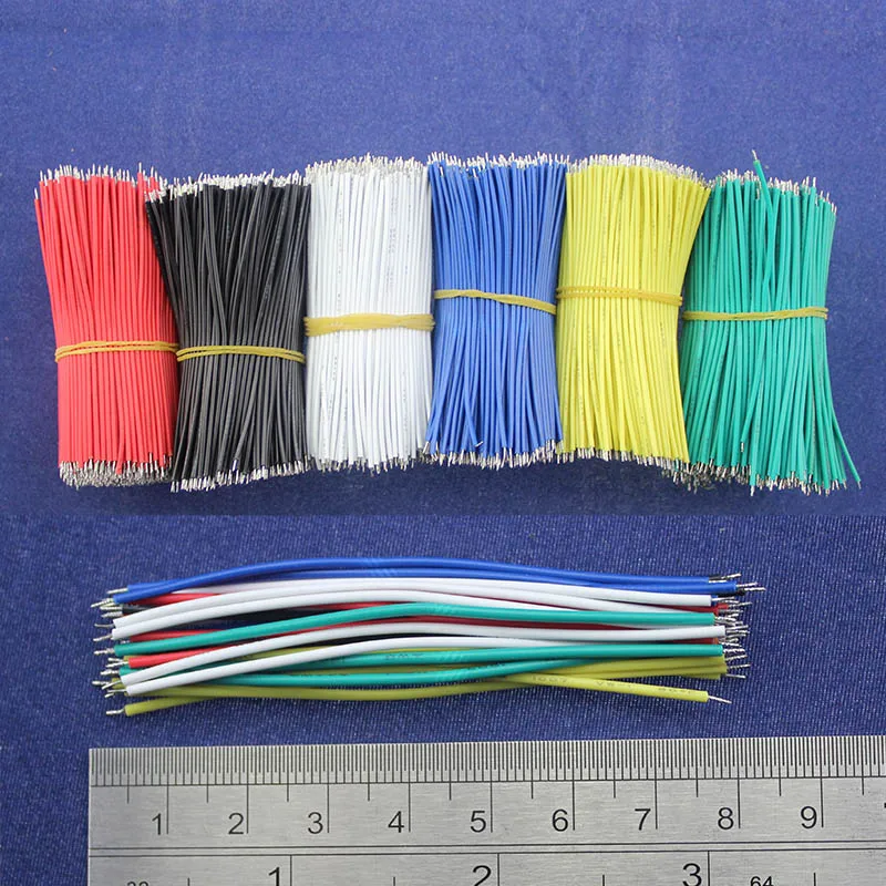 Бесплатная доставка 50 шт. кабель для пайки ПП 26AWG 7 8 см Fly jumper провод оловянные