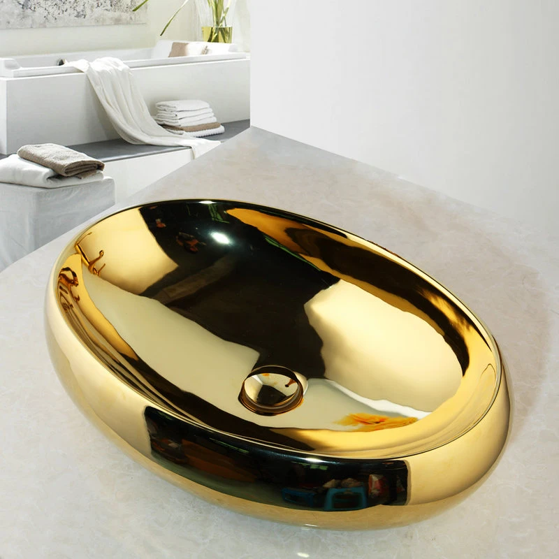 only basin Monite Твердый латунный золотой роскошный керамический Санузел для ванной кран умывальник раковина Набор для ванны комбинированный смеситель кран - Цвет: only basin