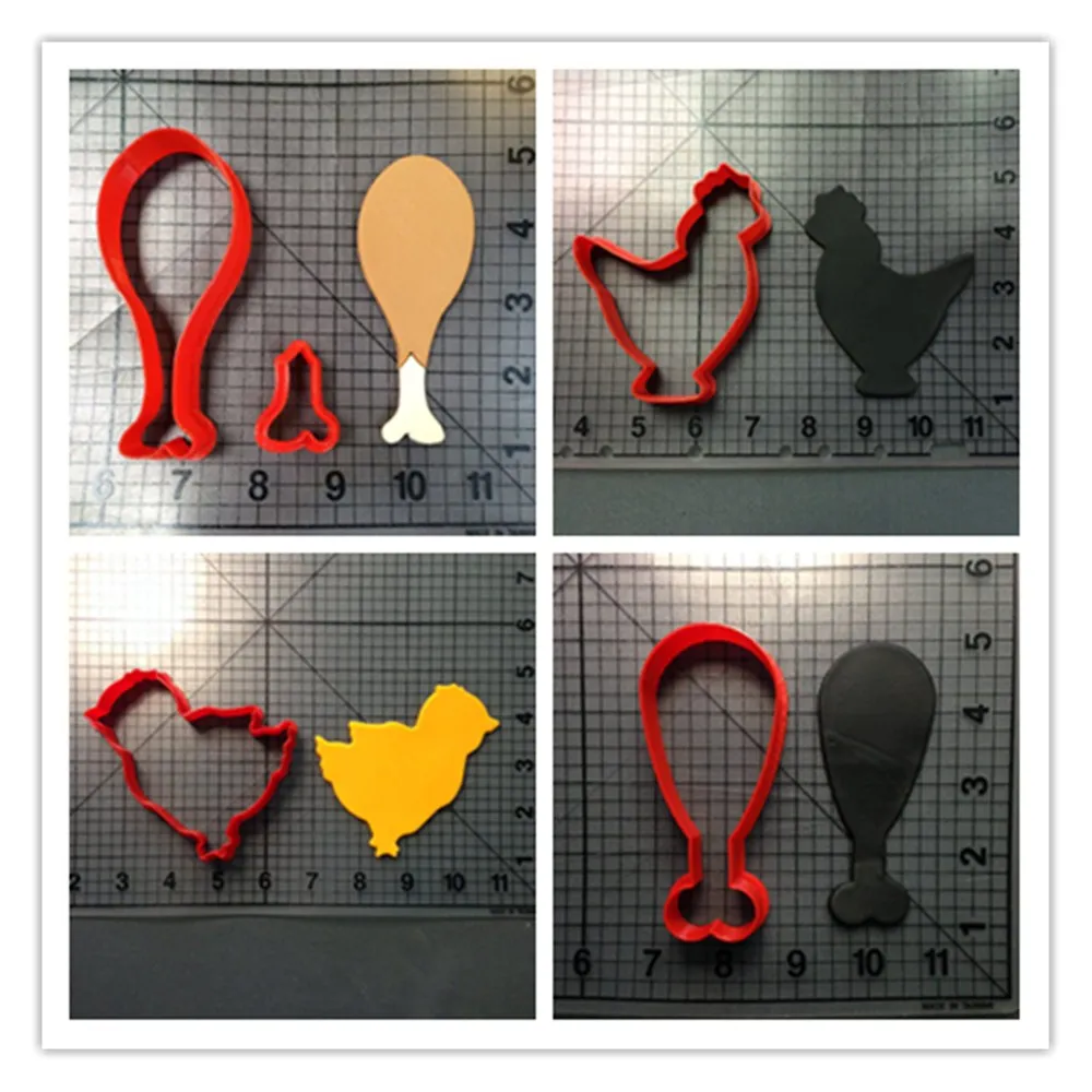 Набор резаков для печенья с милыми куриными ножками выполненный на заказ 3D принт