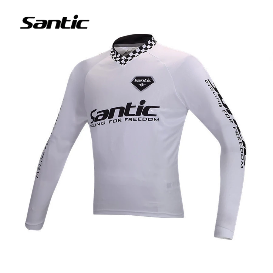 Santic мужские майки для горного велосипеда MTB рубашки внедорожников DH