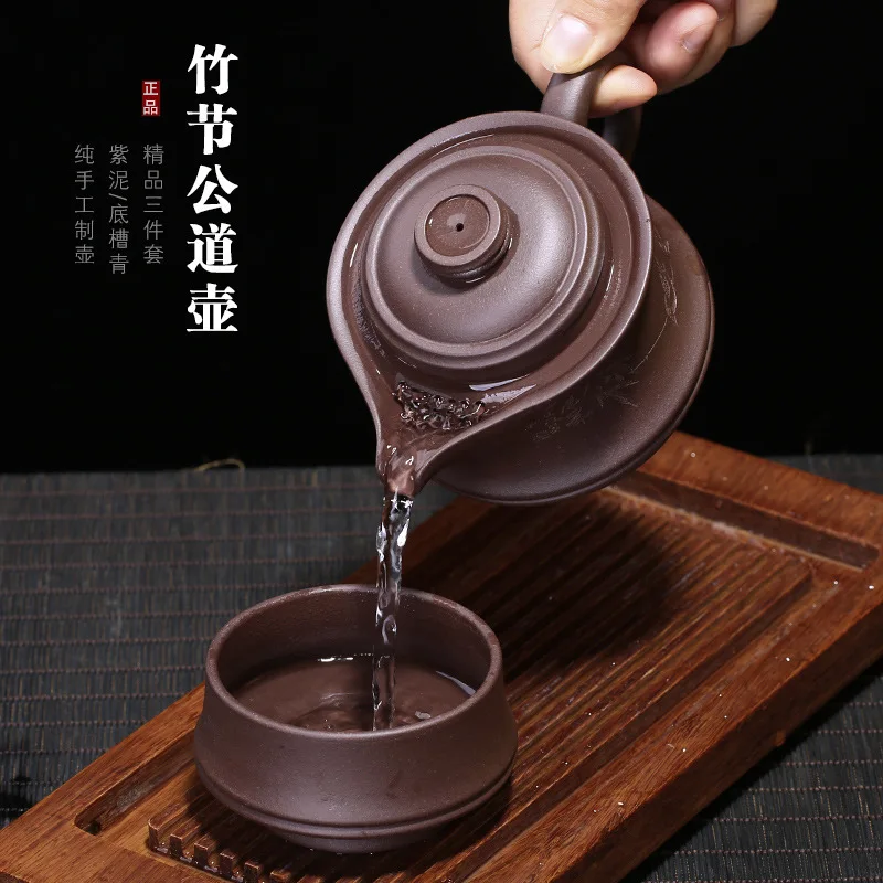 sand tea sets undressed ore reasonable bamboo purple clay pot is carved painting justice cup small cups | Дом и сад