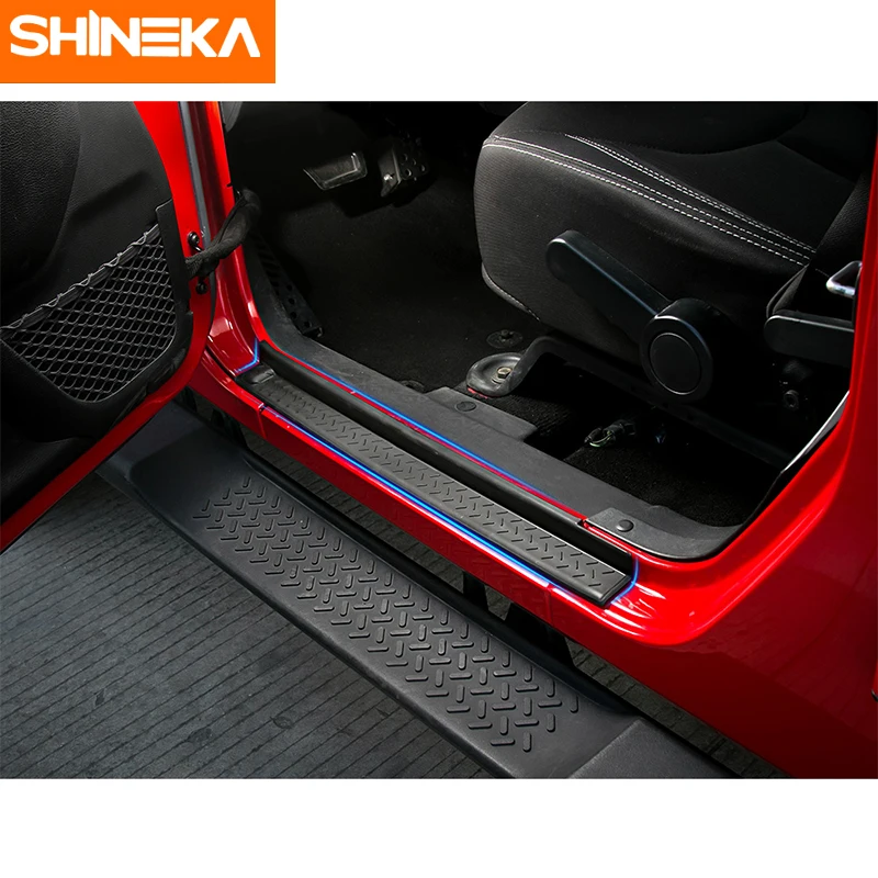 SHINEKA ABS украшение интерьера автомобиля порог Накладка протектор Добро пожаловать