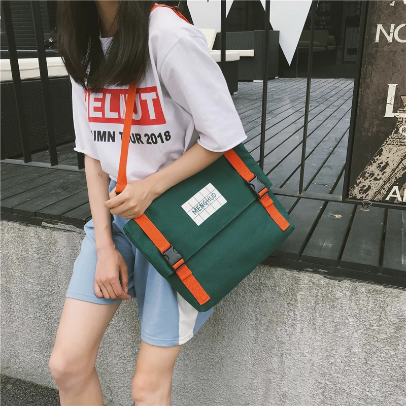 Menghuo одежда высшего качества для женщин Холст Рюкзак Bookbag женский двойного