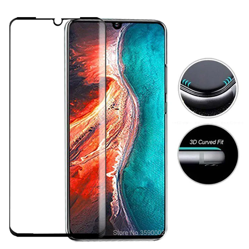 Защитное стекло на весь экран для Huawei P30 p30 lite nova 4e закаленное Huaway light pro nova4e