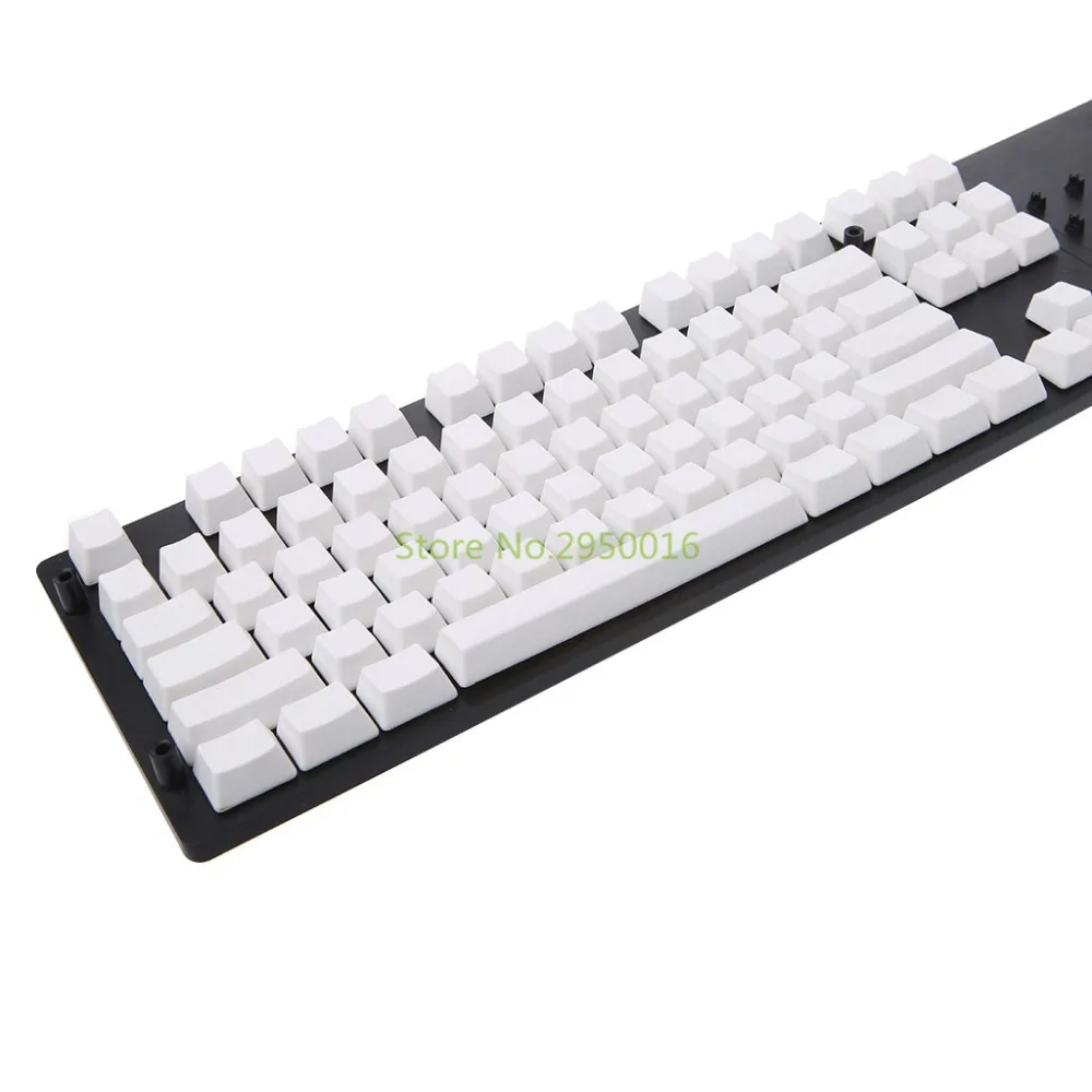 Белый 87Key Keycap Универсальный PBT Keycaps набор пустых без печати DIY для Cherry MX Switch Keyboard Key
