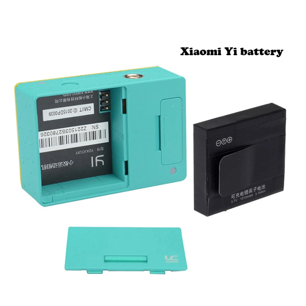 1010mAH 3,7 v Xiao yi аккумулятор xiaoyi yi запасные аккумуляторы аксессуары+ USB зарядное устройство для Xiaomi yi экшн-камеры аккумулятор