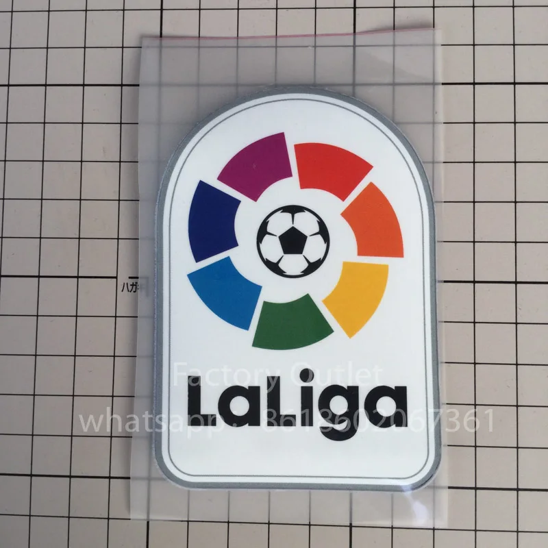 Высокое качество пластмассовый и вышитый большой LFP патч La Liga футбольный значки