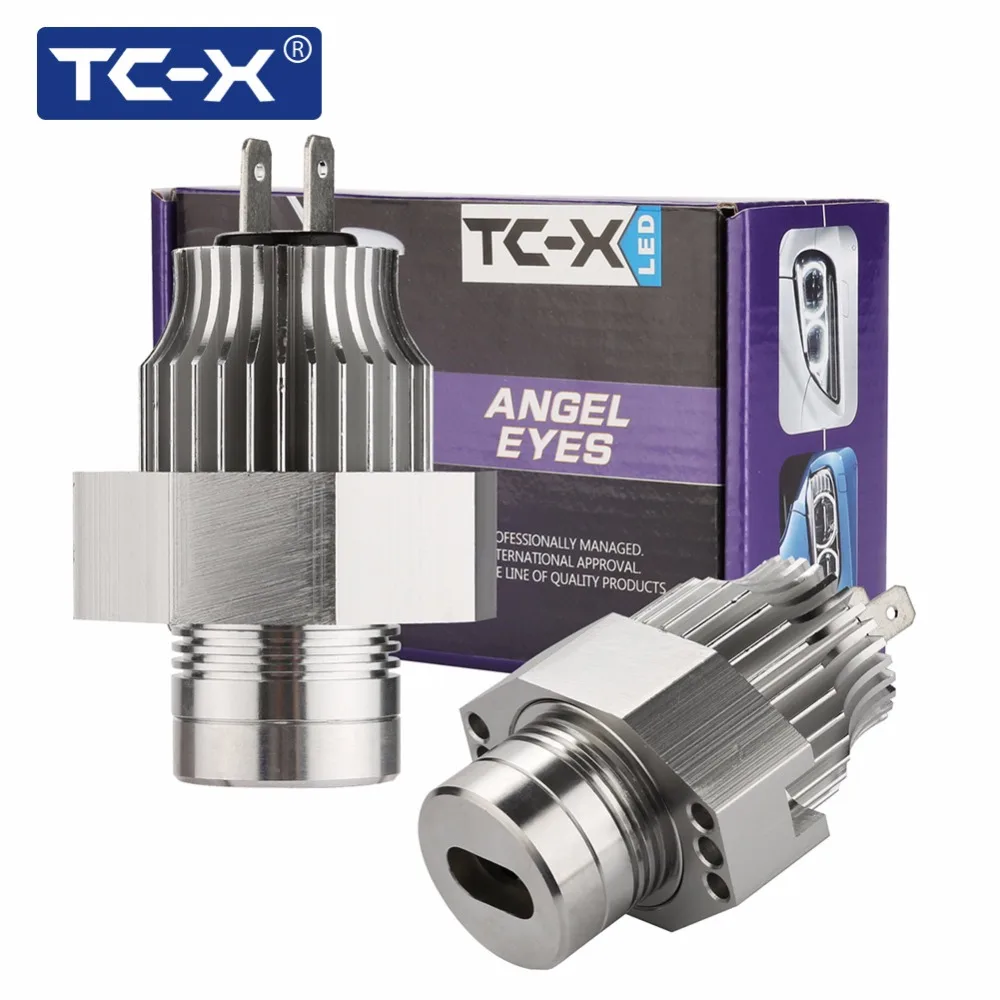 

TC-X ангельские глазки маркеры кольца для BMW E90 E91 Номер 63117161444 Ultra Bright 10 Вт 6000 К автомобиль для укладки LED габаритные Огни Halo Кольца