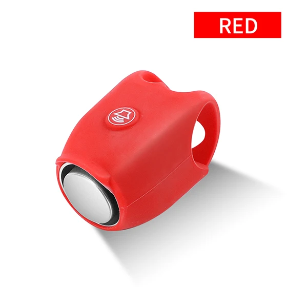 red WEST BIKING 120db 5 звуков Электрические Рог велосипед руль кольцо силикагель Белл безопасности непромокаемые Электрический Рога Велоспорт - Цвет: red