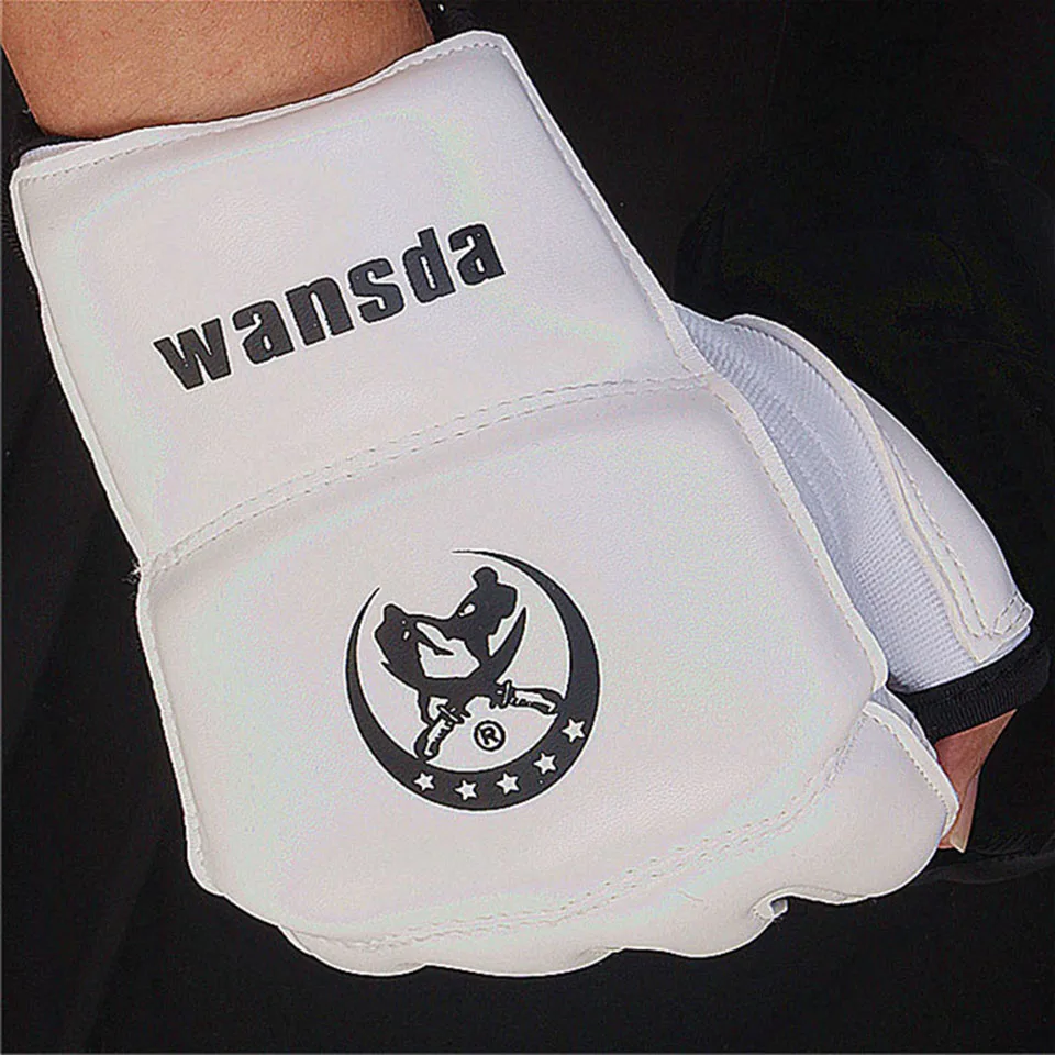 Новые взрослых/Дети Половина Finger бой Боксёрские перчатки рукавицы Sanda Karate