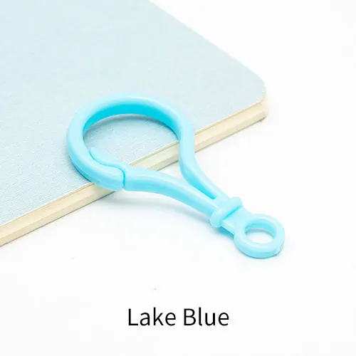 Lake blue 20pcs multicolor Lobster Clasp 5cm lamp shape buckle Snap hook Bag purse finding Keychain Jewelry DIY Needlework tool - Цвет: Lake blue