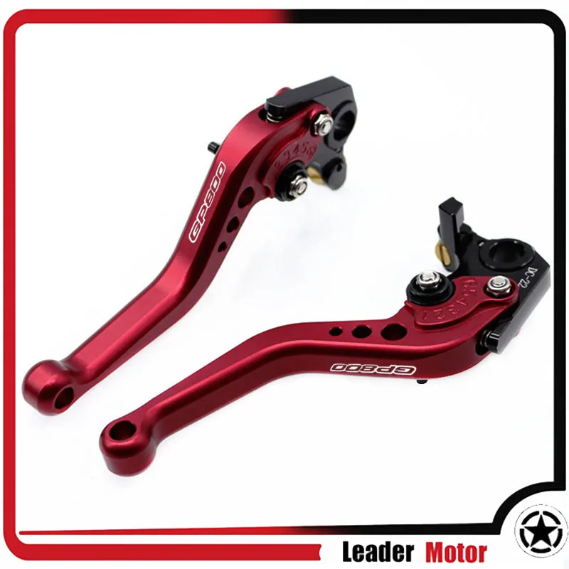 Для GILERA GP800 GP 800 2007 2008 2009 аксессуары для мотоциклов CNC алюминиевые Короткие тормозные рычаги - Цвет: Красный